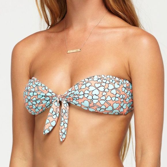 NWOT Dian Von Furstenberg Roxy Limited Edition Knotted Bandeau Halter Bikini Set - Picture 4 of 8